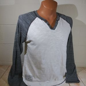 Zimego Long Sleeve Baseball Raglan Henley